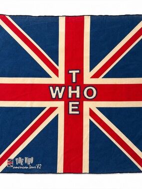 The Who 1982 American Tour Union Jack Scarf Mod 20x20